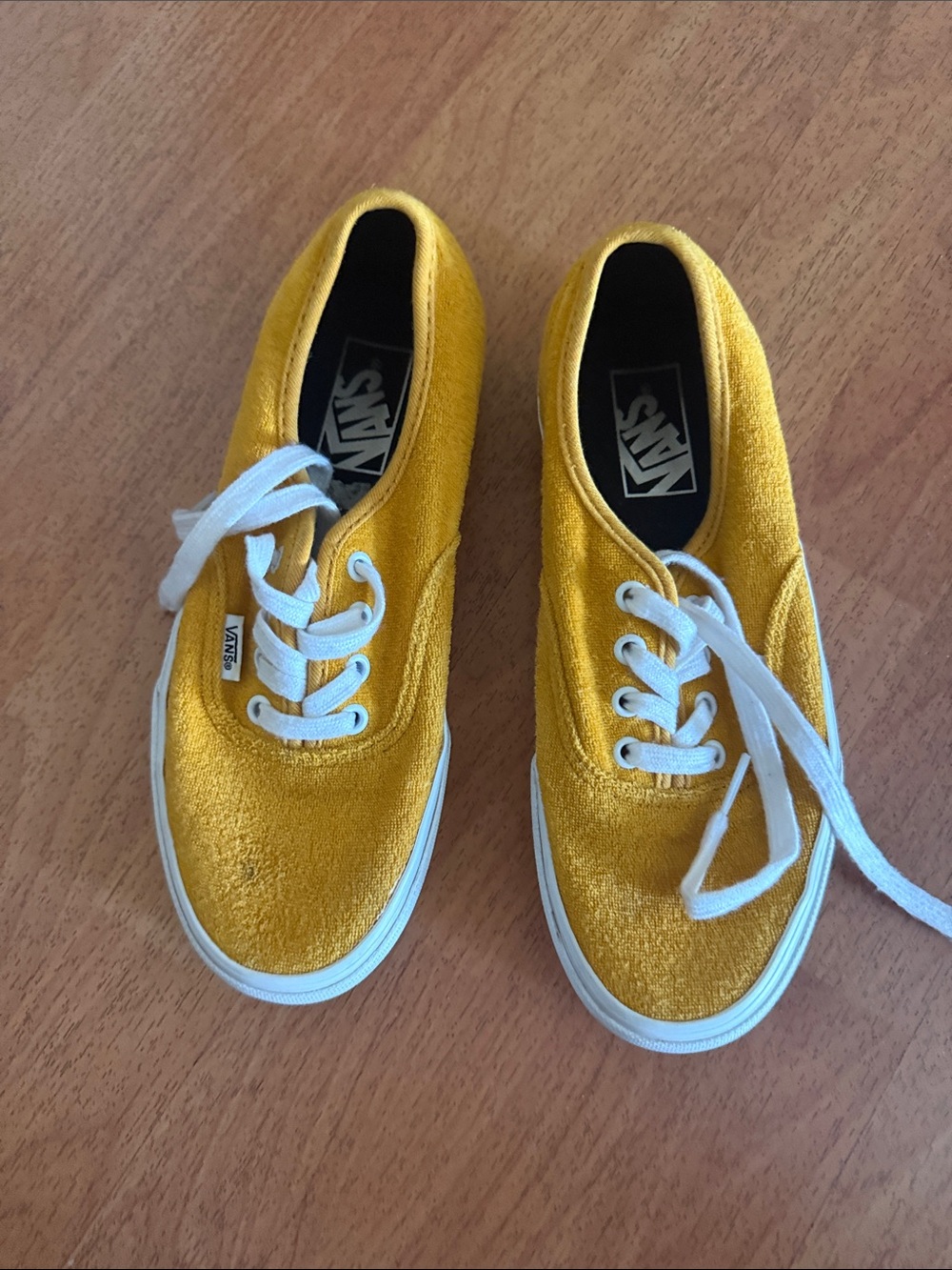 Vans Yellow Velvet Low-Top Sneakers